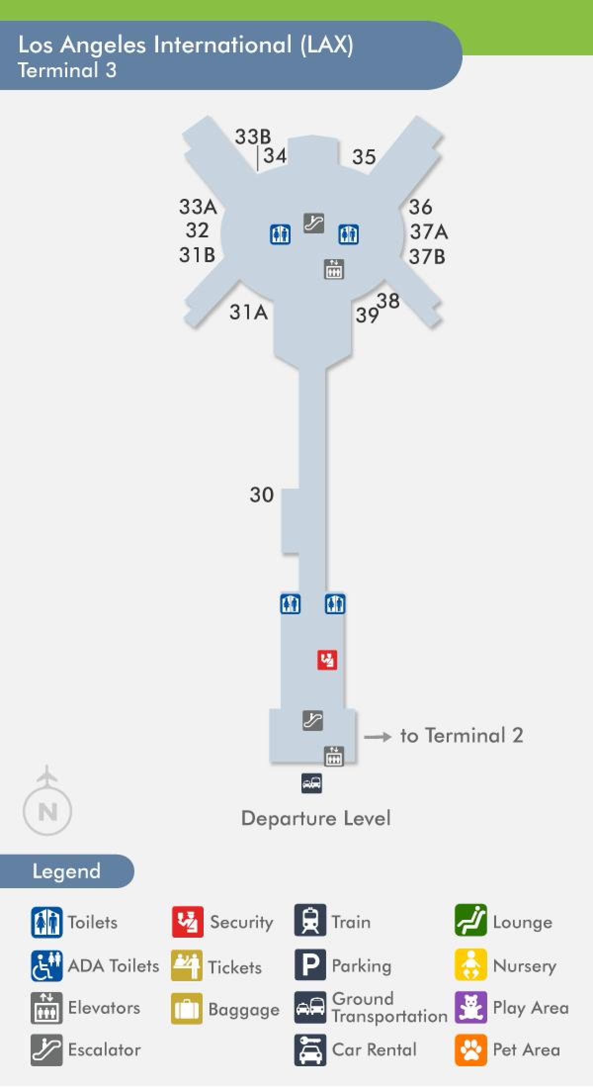 map of lax terminal 3