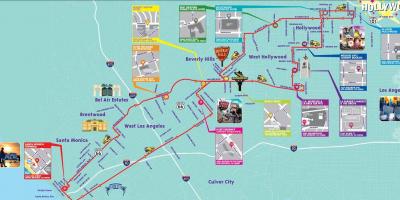 City sightseeing Los Angeles map - City sightseeing map Los Angeles