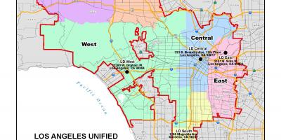 La County District Map Los Angeles County District Map California Usa
