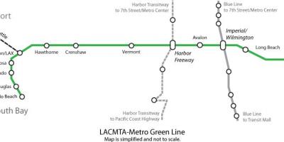 Metro green line map Los Angeles