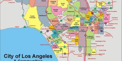 Los Angeles city limits map - LA city limits map (California - USA)