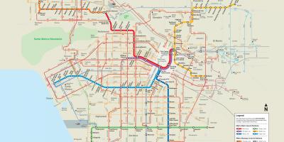 Los Angeles public transit map