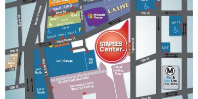 Map of staples center parking lot