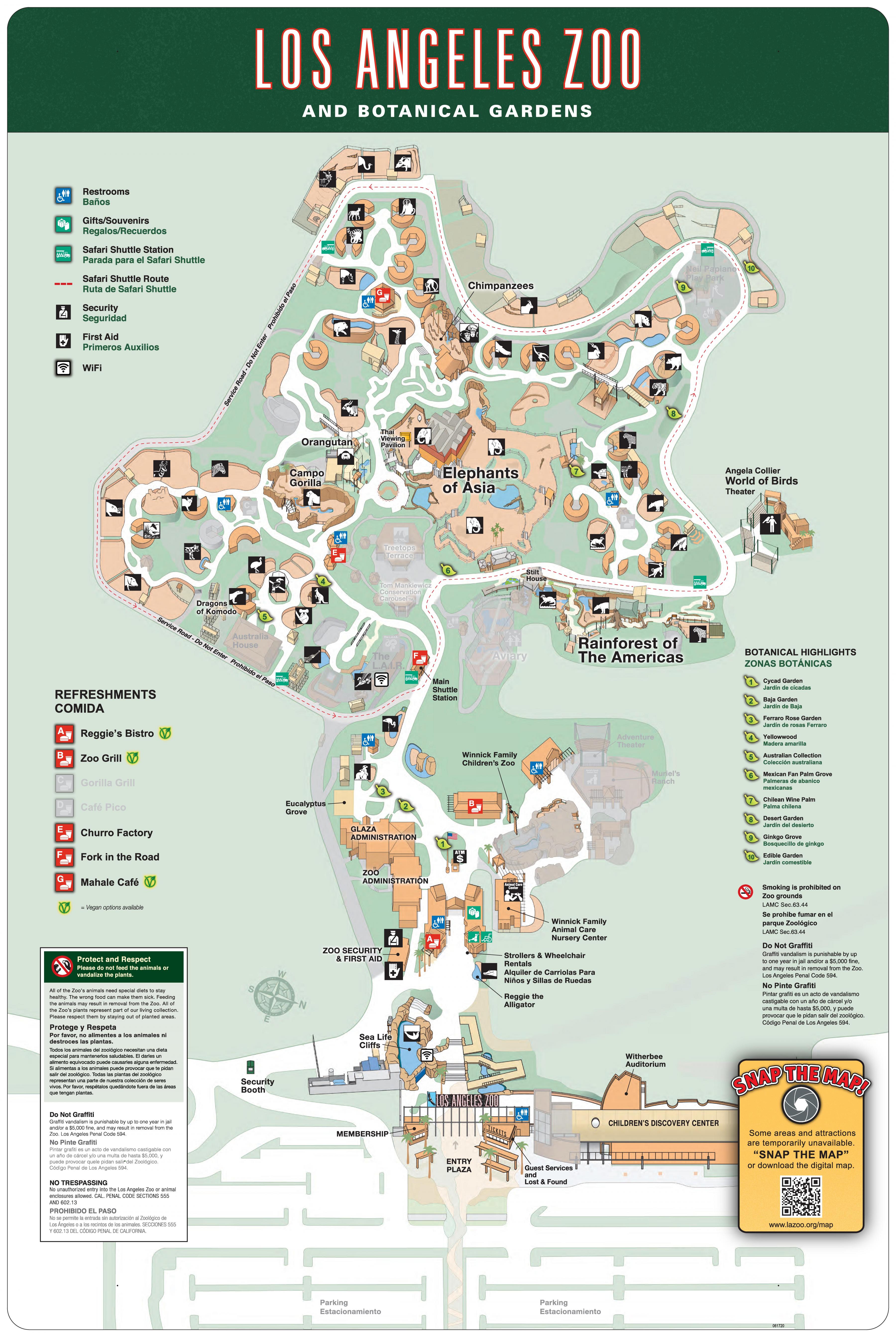 La Zoo Map 