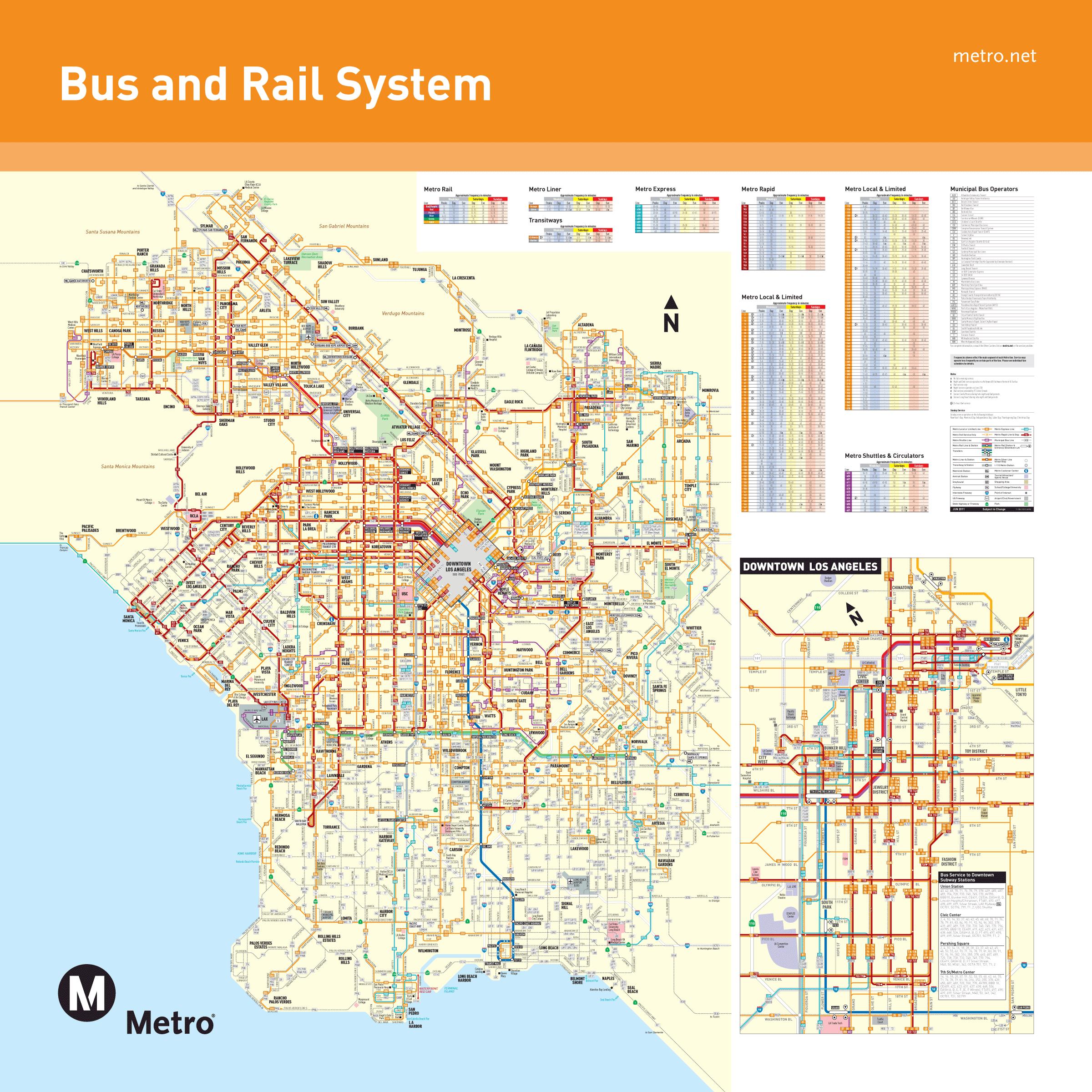 Los Angeles Bus System Map