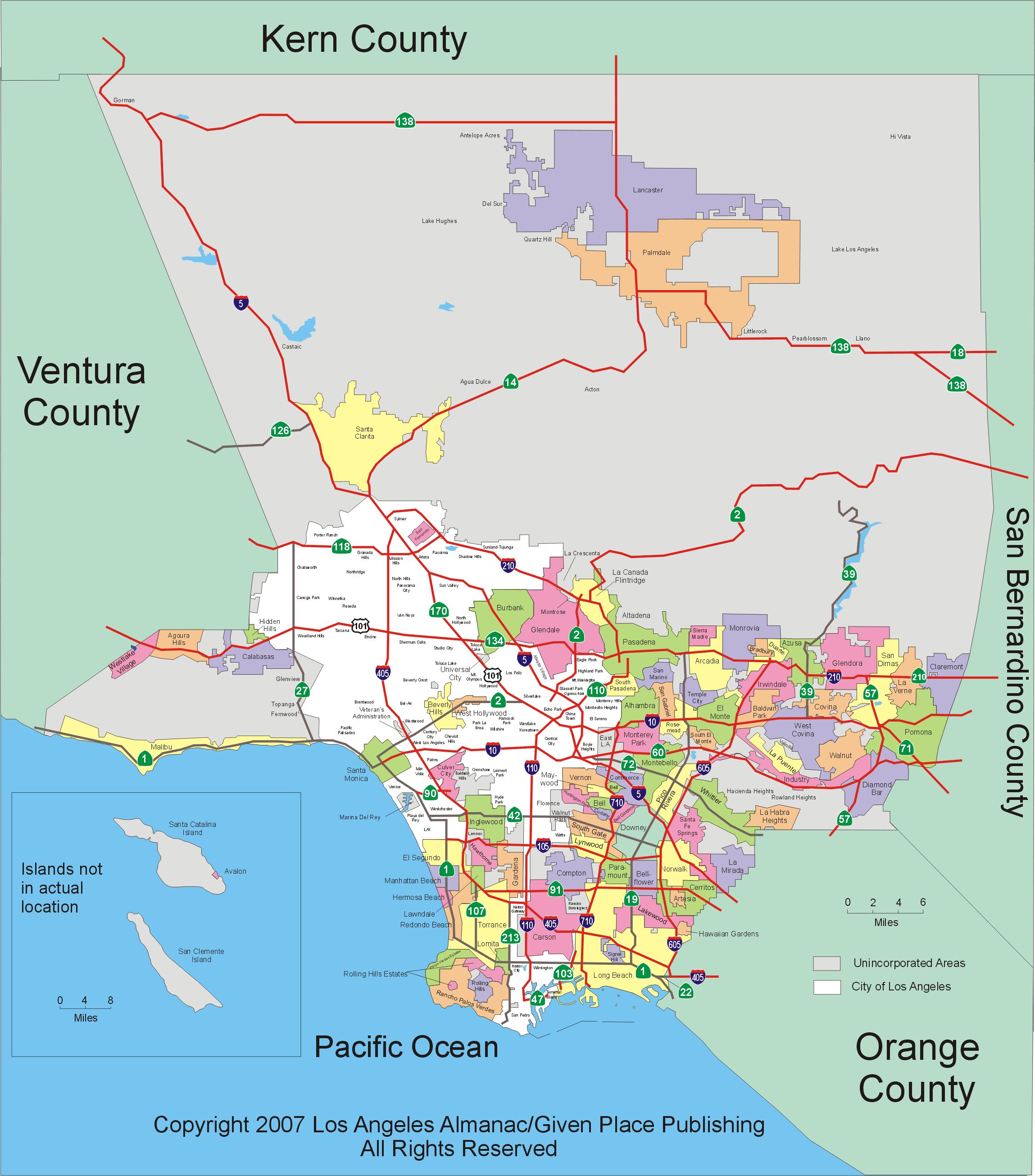 Los Angeles gis map Los Angeles county gis map (California USA)
