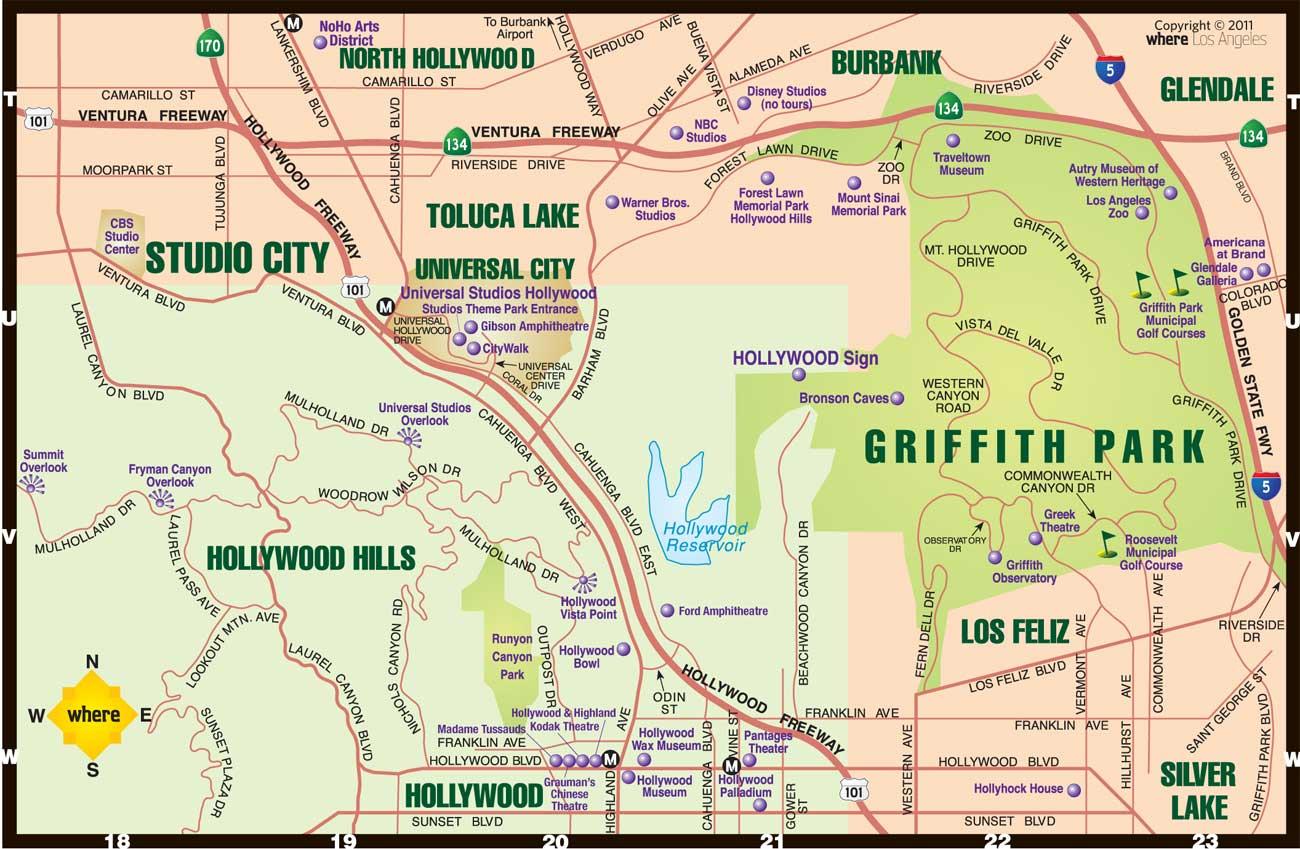 North Los Angeles Map Ma Of North Los Angeles California Usa
