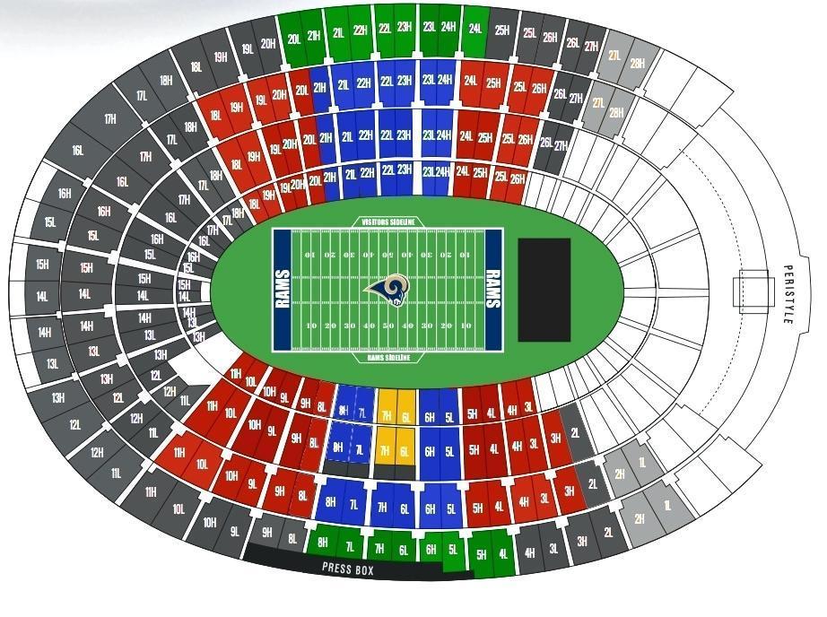 Rams Stadium Seat Map