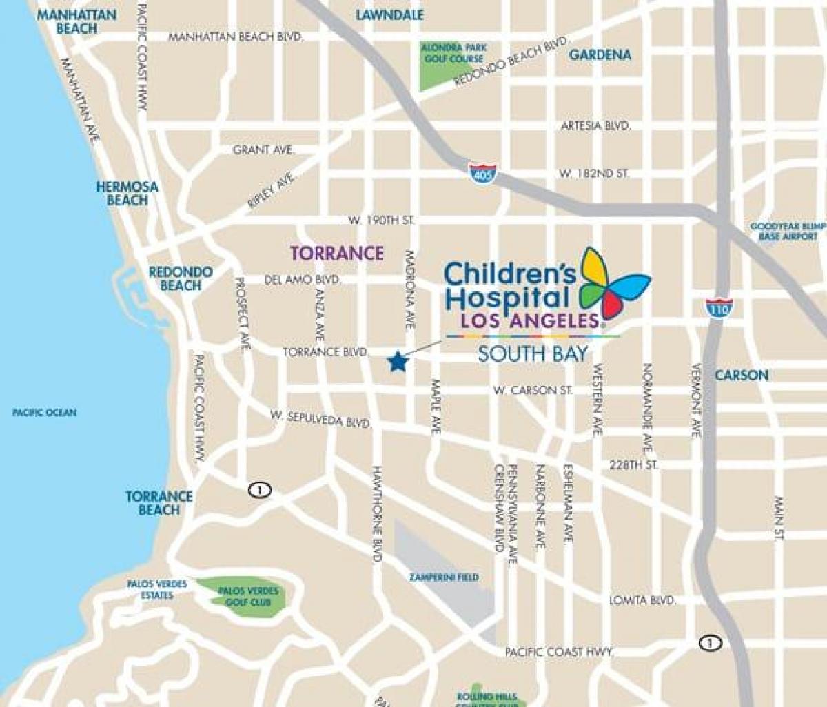 map of children's hospital Los Angeles