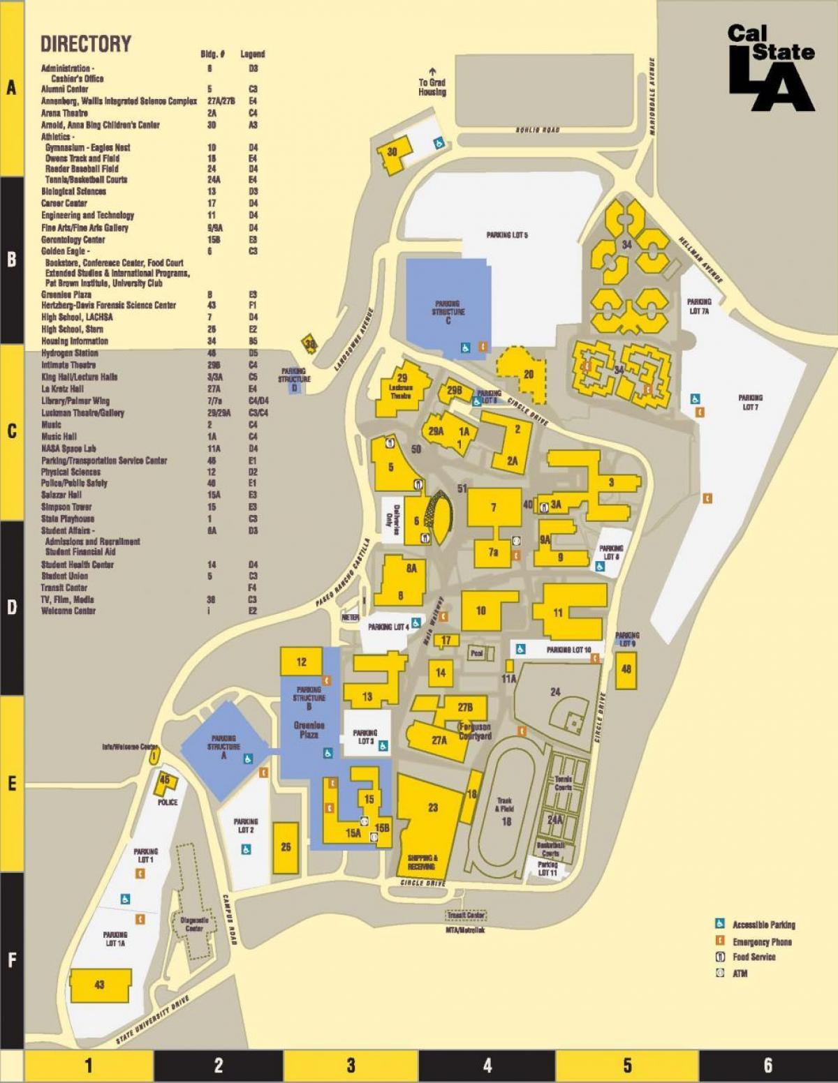 map of csuLA 