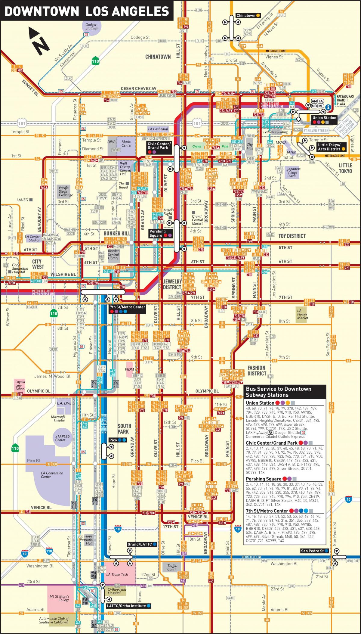 Los Angeles underground map