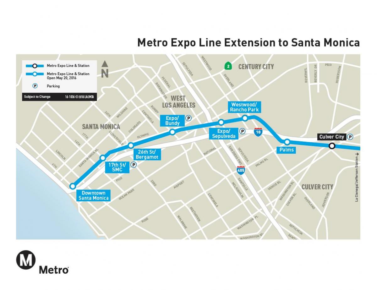 Expo Line Bike Path Map 