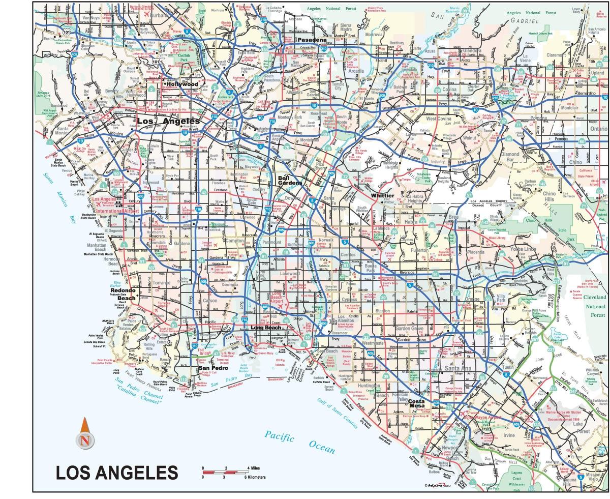 LA Metro Area Map - Los Angeles Metro Area Map (California - USA)