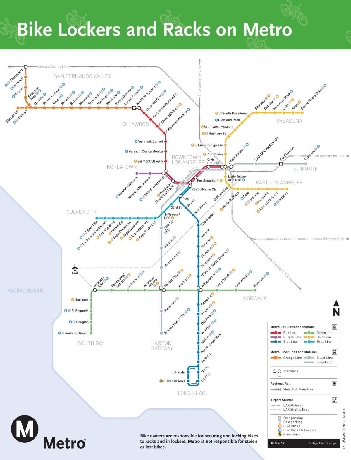 map of LA metro bike