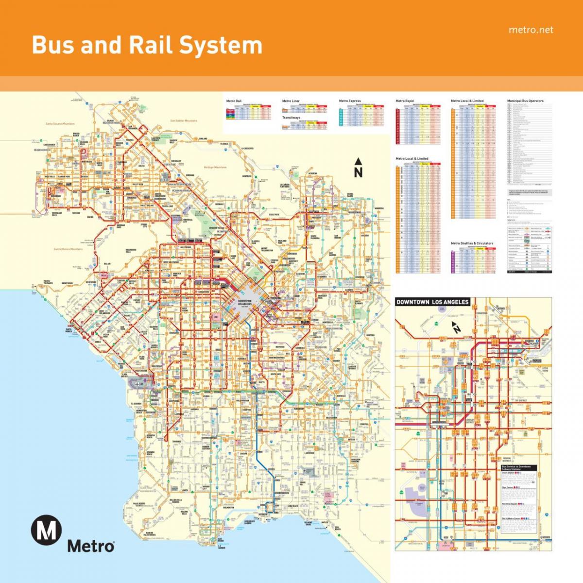 Los Angeles transit map