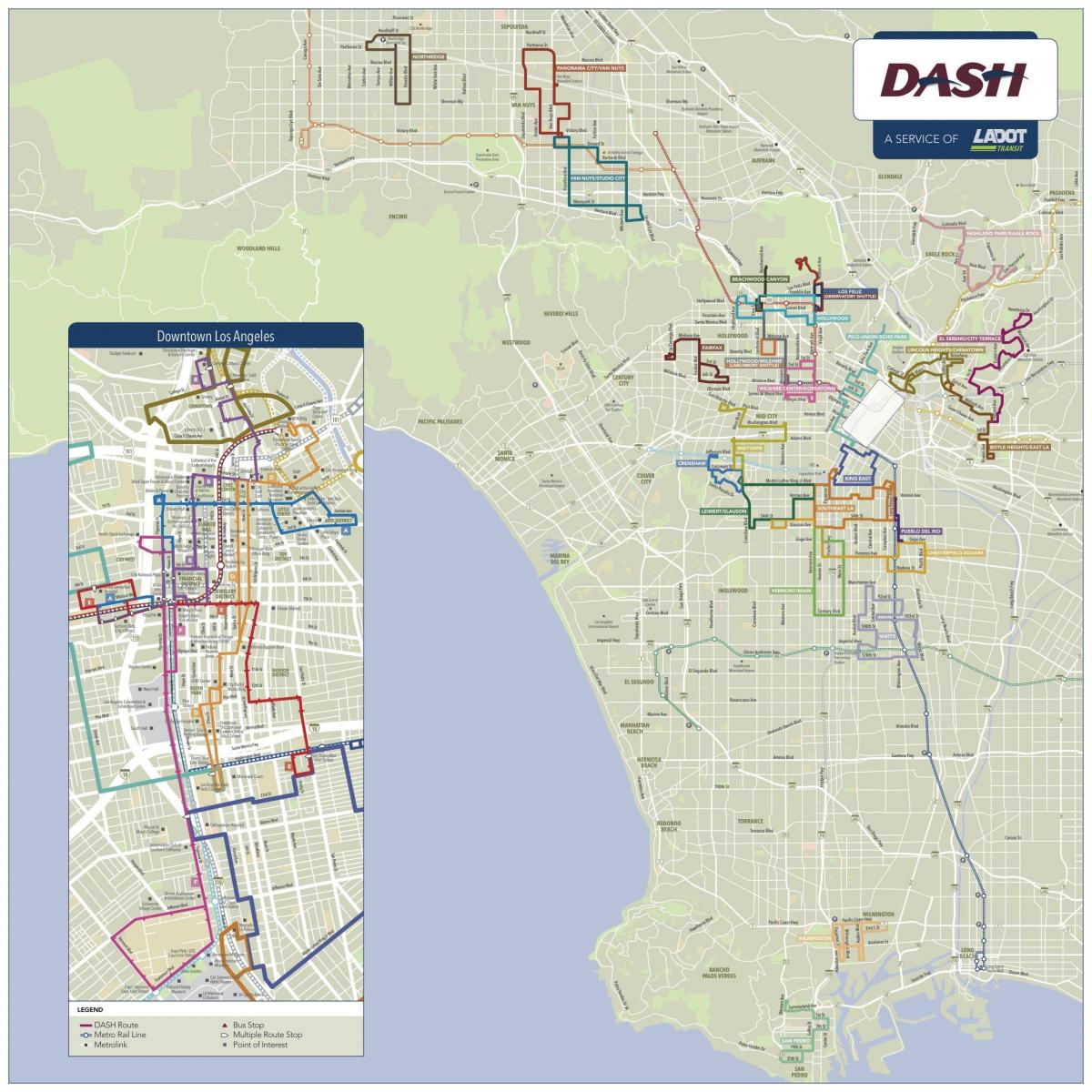 Los Angeles dash map