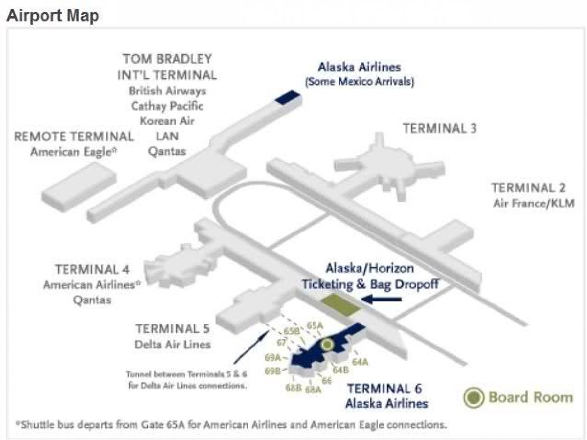 map of lax map alaska airlines
