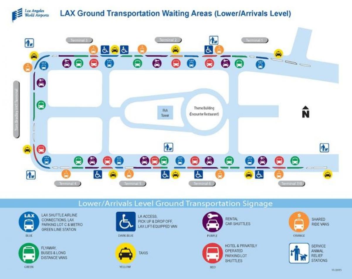 Lax pick up map Map of lax pick up (California USA)
