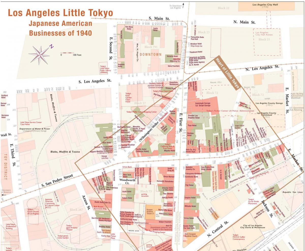 map of little tokyo Los Angeles