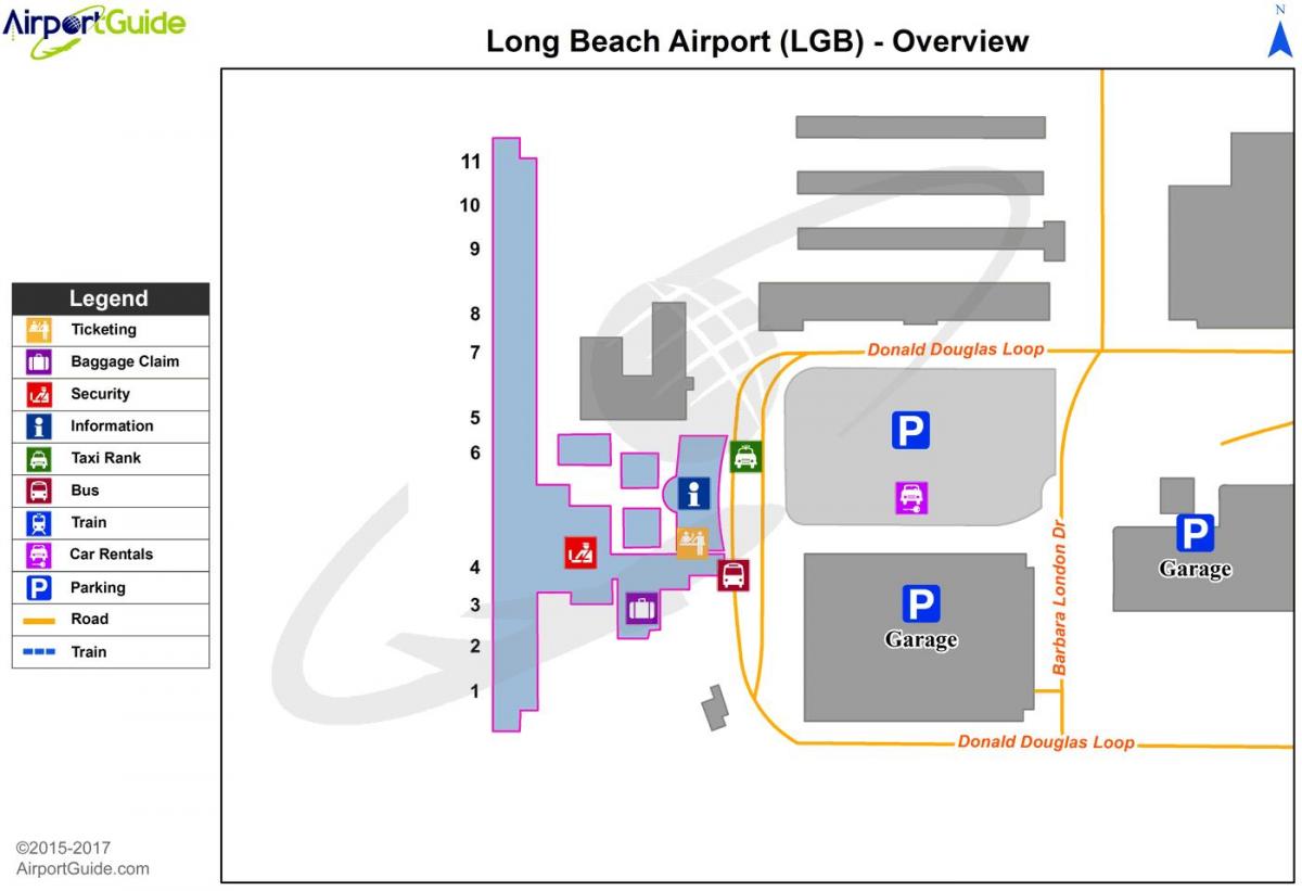 map of long beach airport