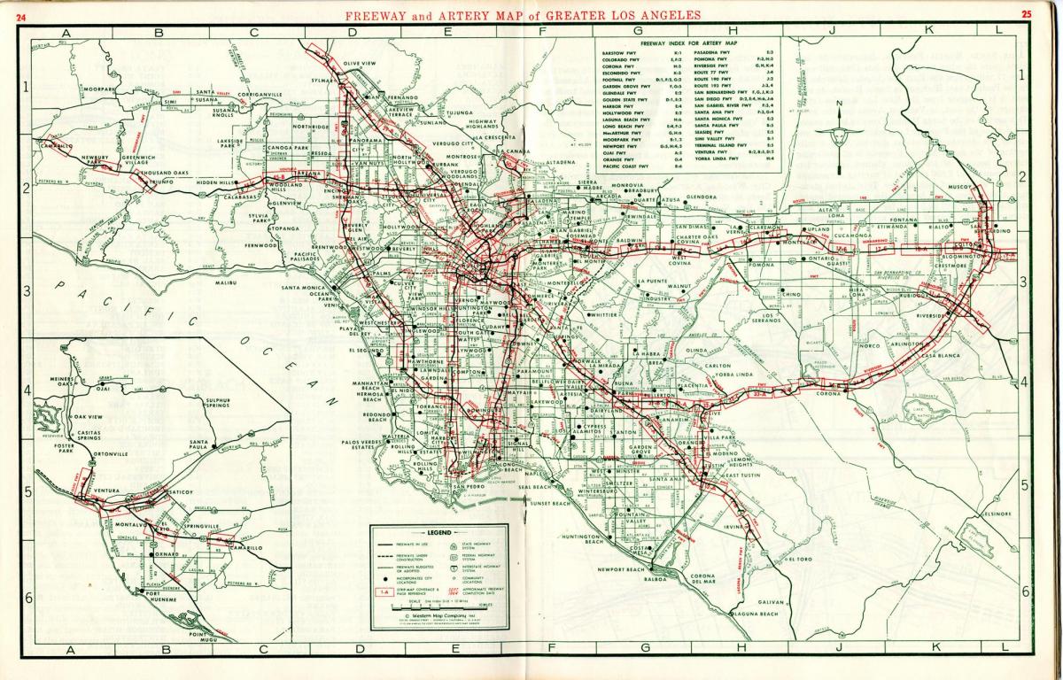 map of Los Angeles map 1940