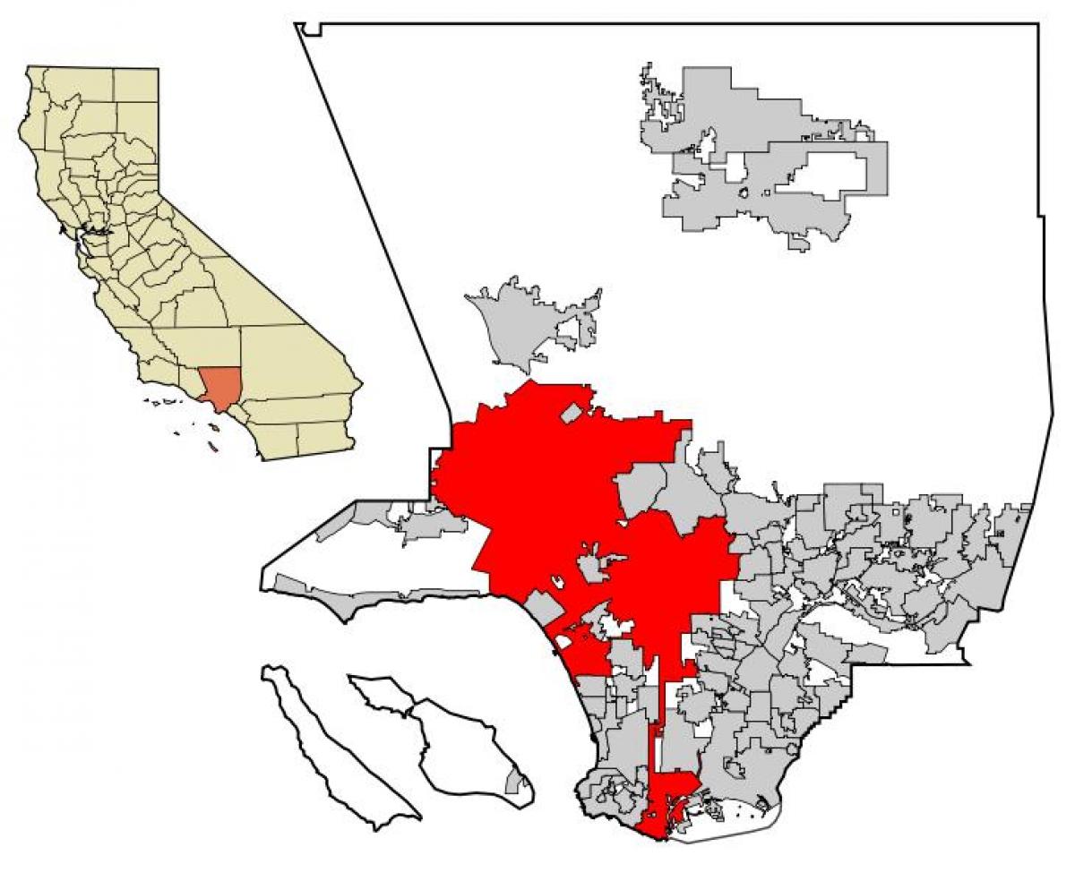 map of Los Angeles vector