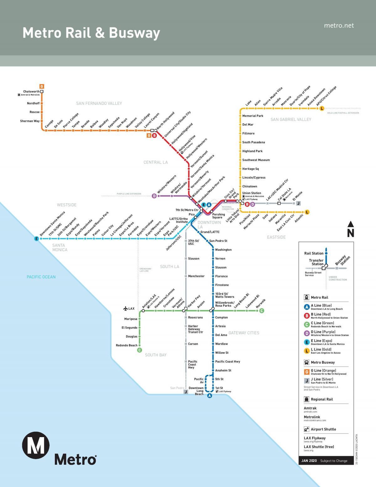 metro map Los Angeles