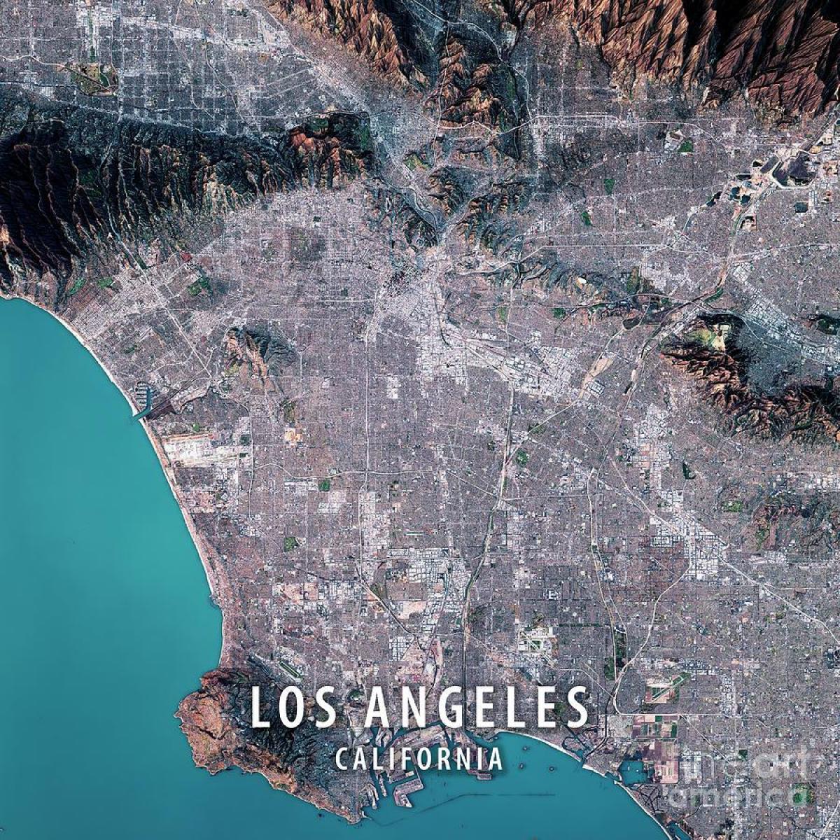 map of Los Angeles satellite 
