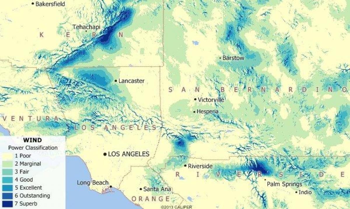 Current Wind Map Los Angeles United States Map