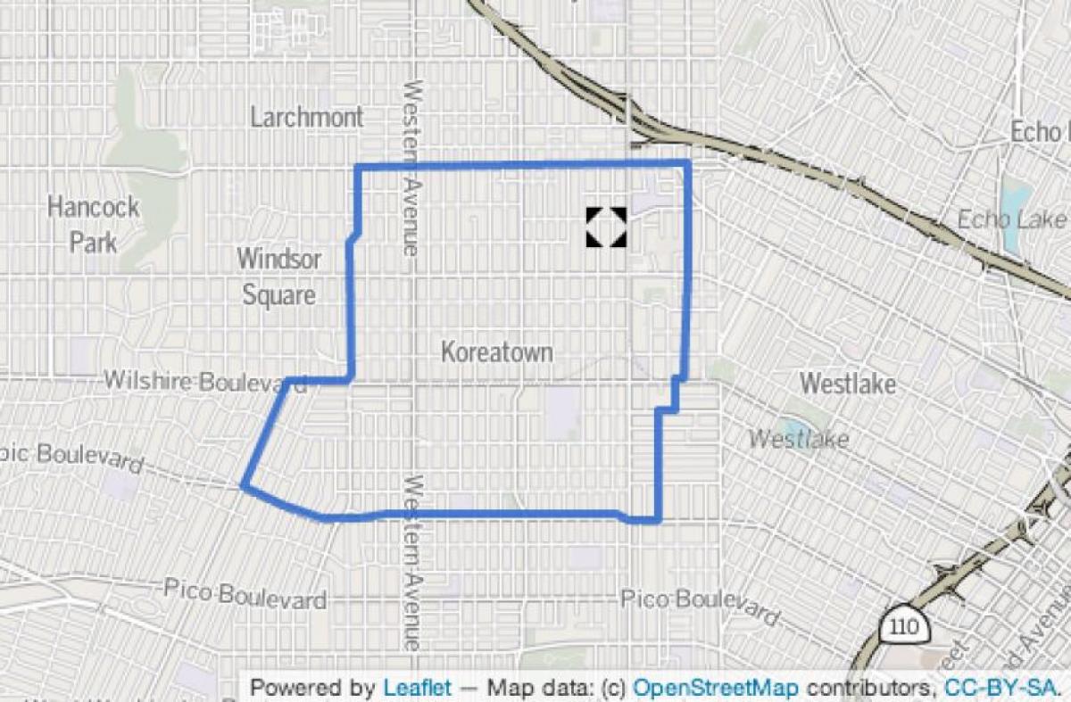 map of koreatown Los Angeles
