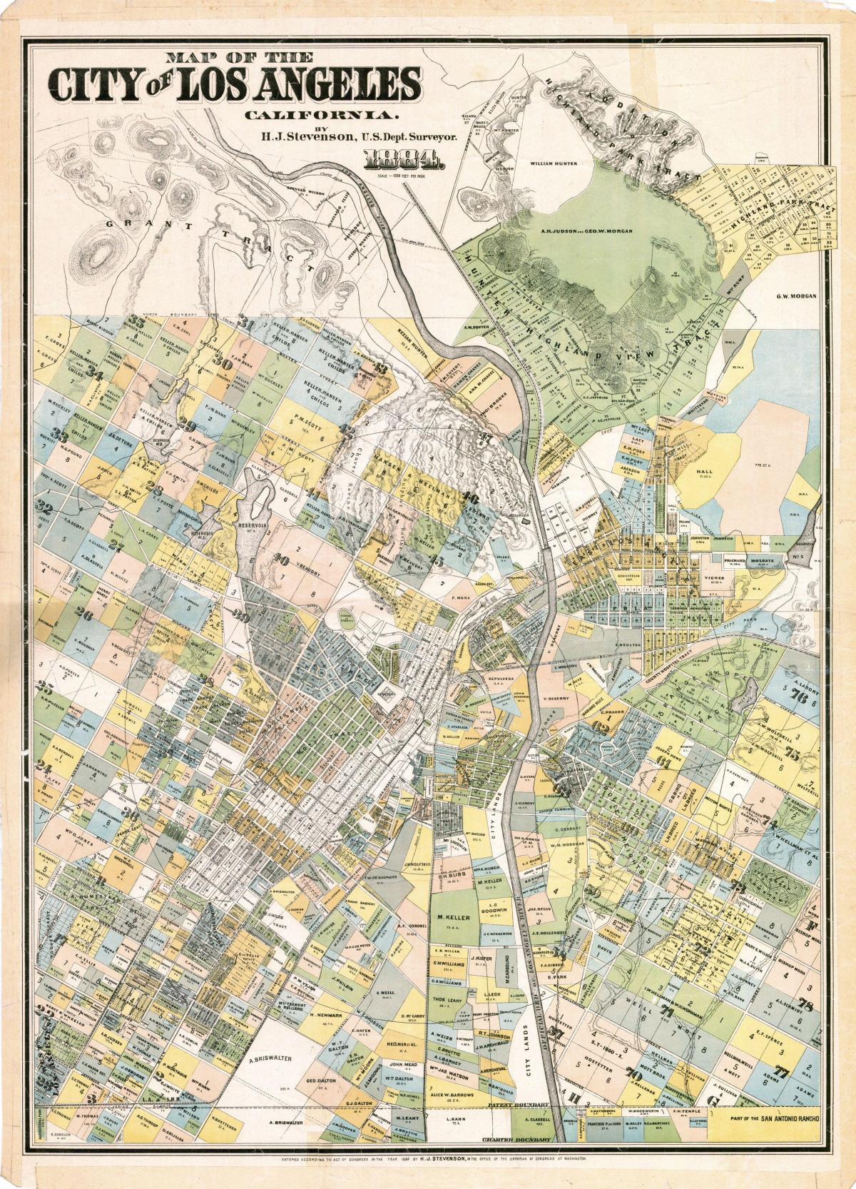 map of old Los Angeles