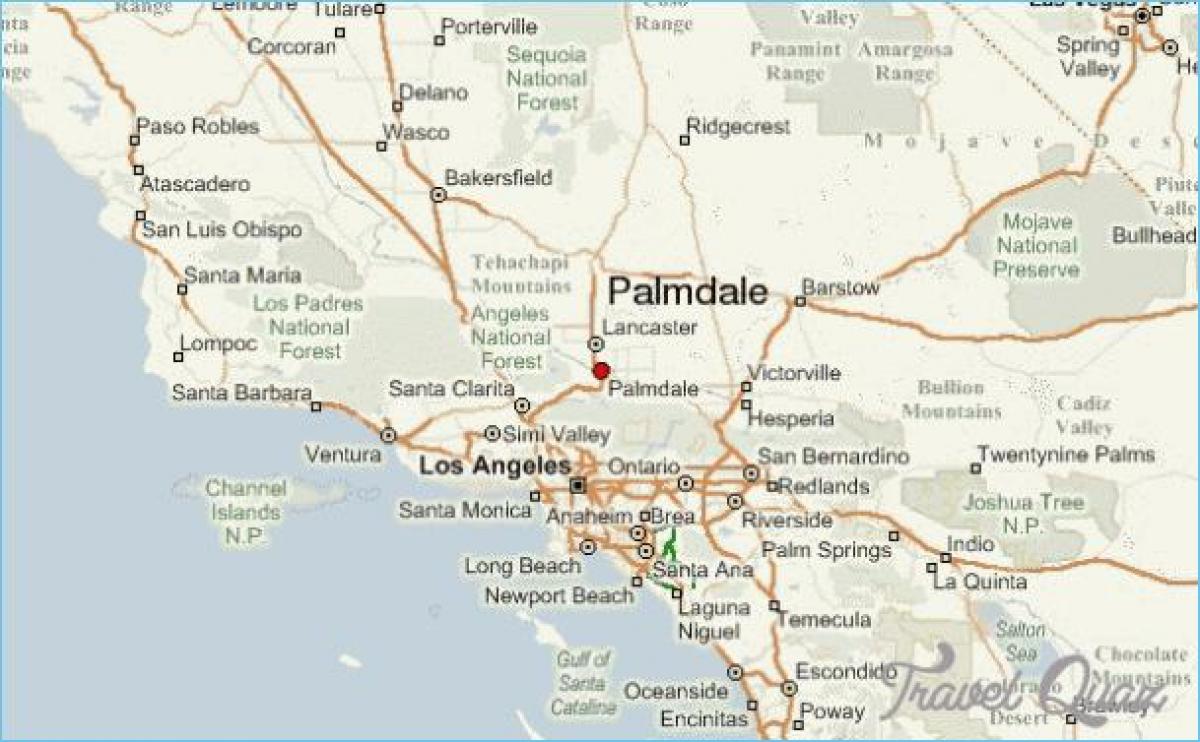 Palmdale map - Map of palmdale (California - USA)