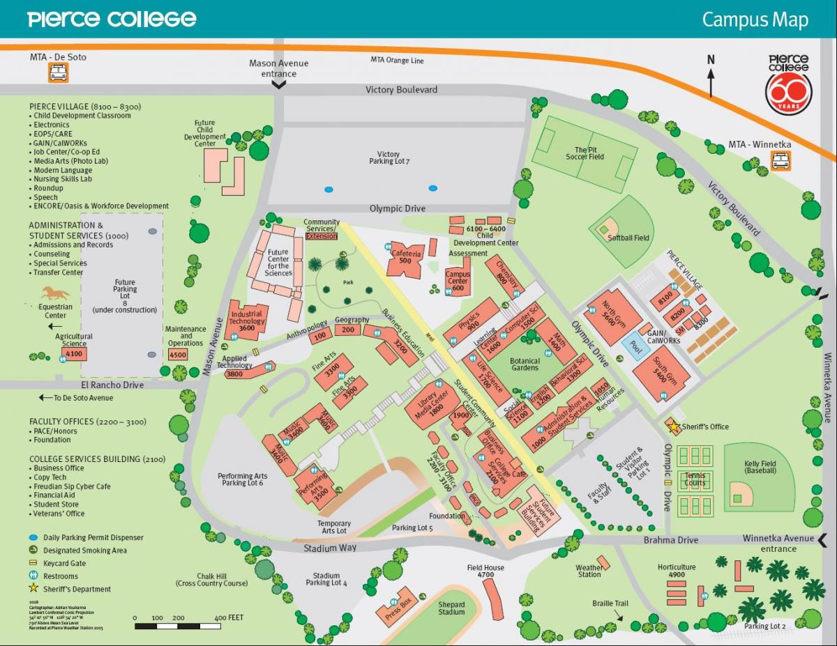 map of pierce college 