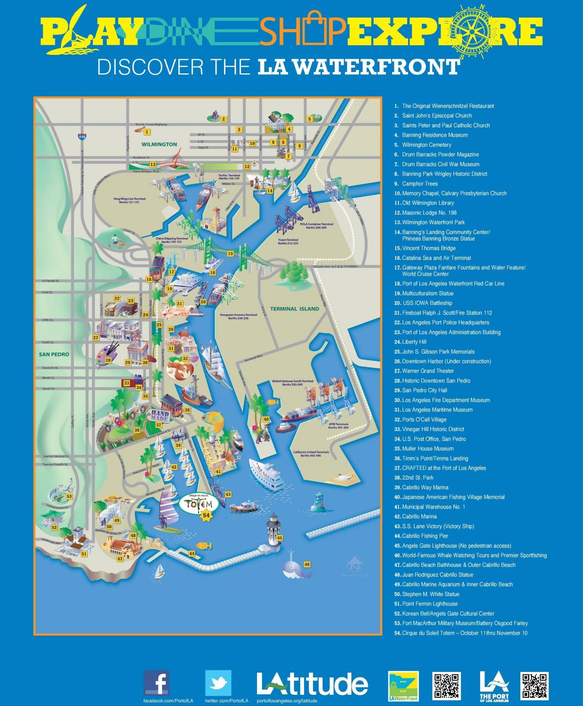 map of port of Los Angeles