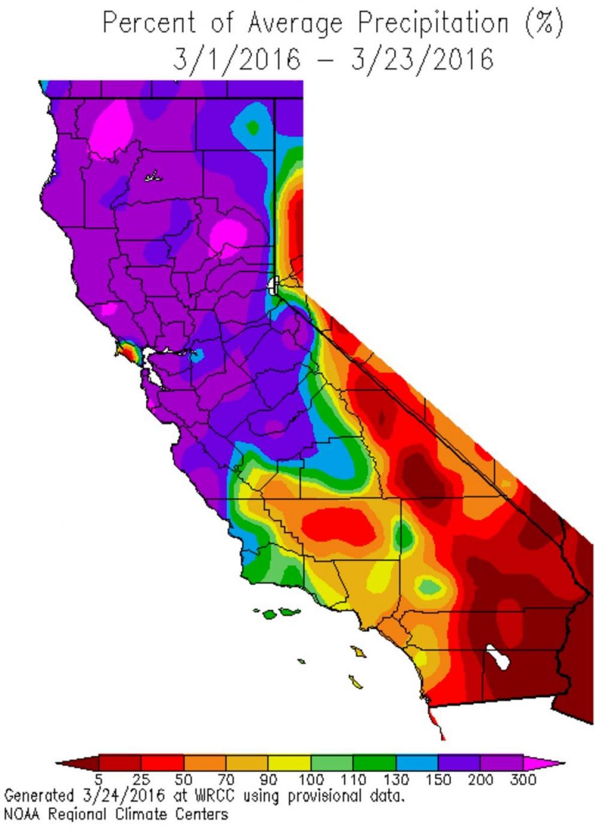 Rain map Los Angeles Map of rain map Los Angeles (California USA)