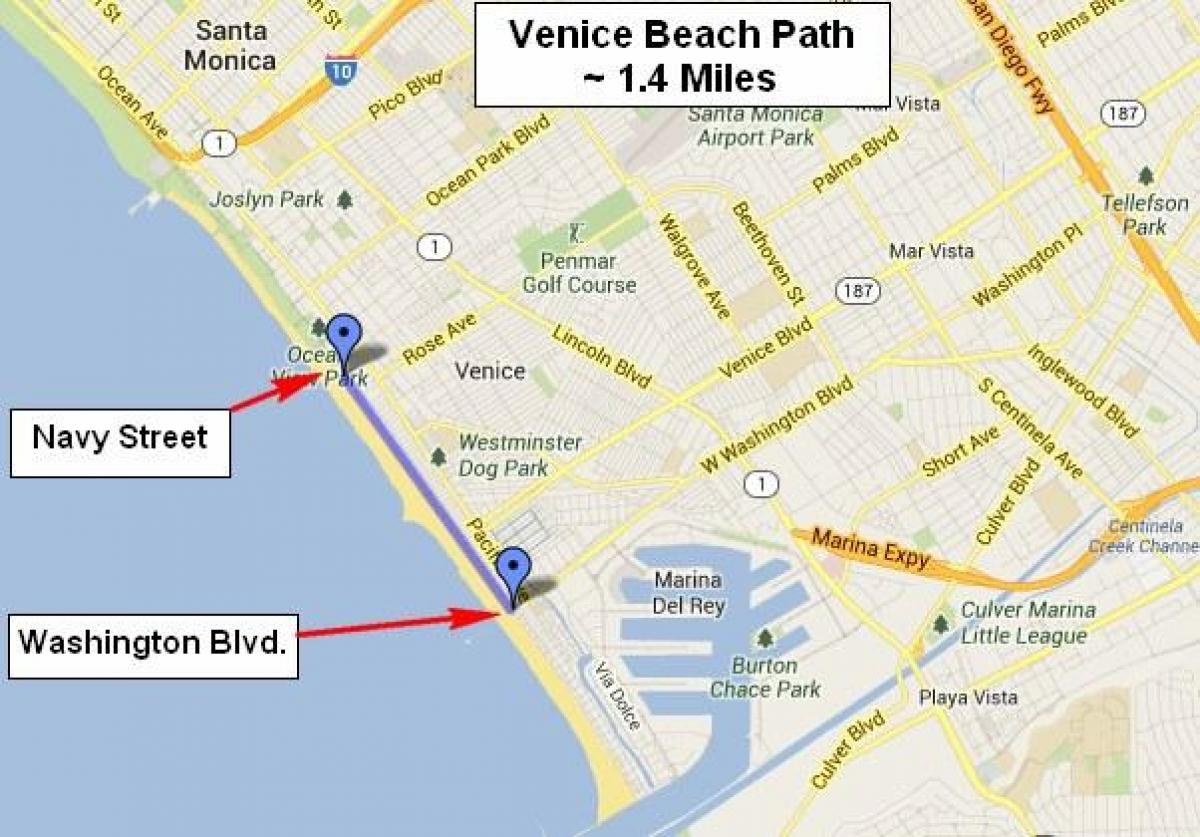Venice Beach Bike Path Map 