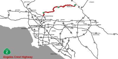 Map of angeles crest highway