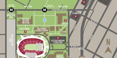 LA coliseum parking map