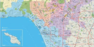 East LA map - East Los Angeles map (California - USA)