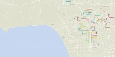 LA dash bus map - Map of LA dash bus (California - USA)