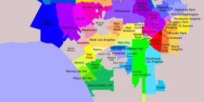 Los Angeles districts map
