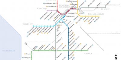 Map of LA metro bike