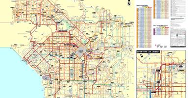 Los Angeles metro bus map