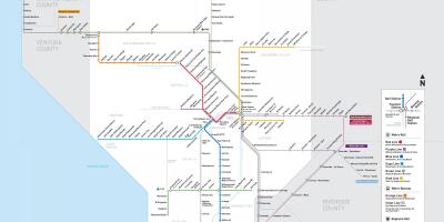 Los Angeles metro rail map