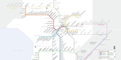 Metrolink map Los Angeles