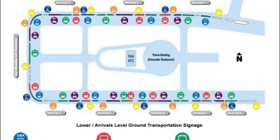 Lax airport car rental map