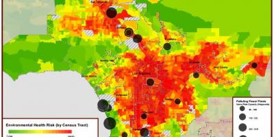 Map of Los Angeles air quality 