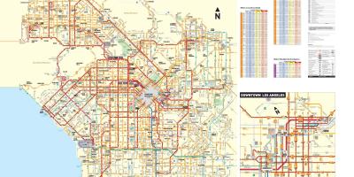 Los Angeles bus routes map