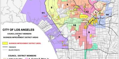 Los Angeles council district map