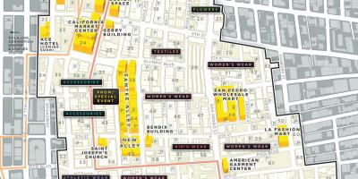 Map of Los Angeles garment district